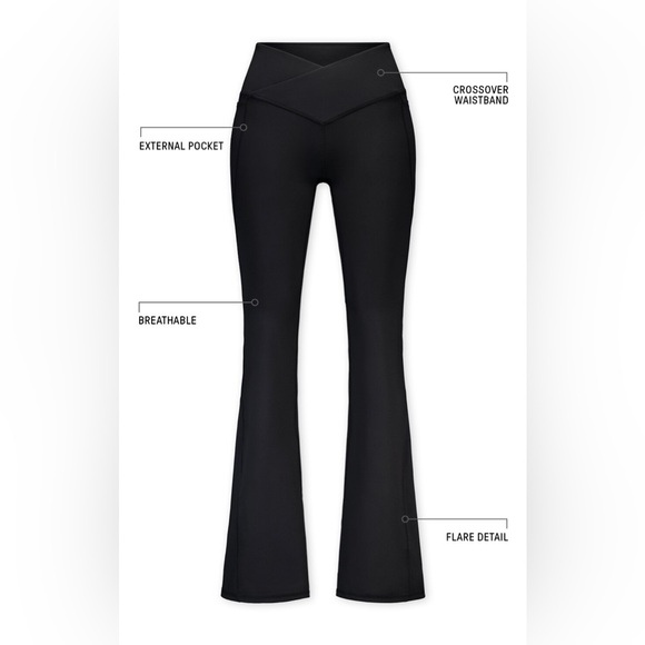 NWT- Fabletics HW Crossover Flare -MERLOT (32”) REGULAR INSEAM - Picture 12 of 12